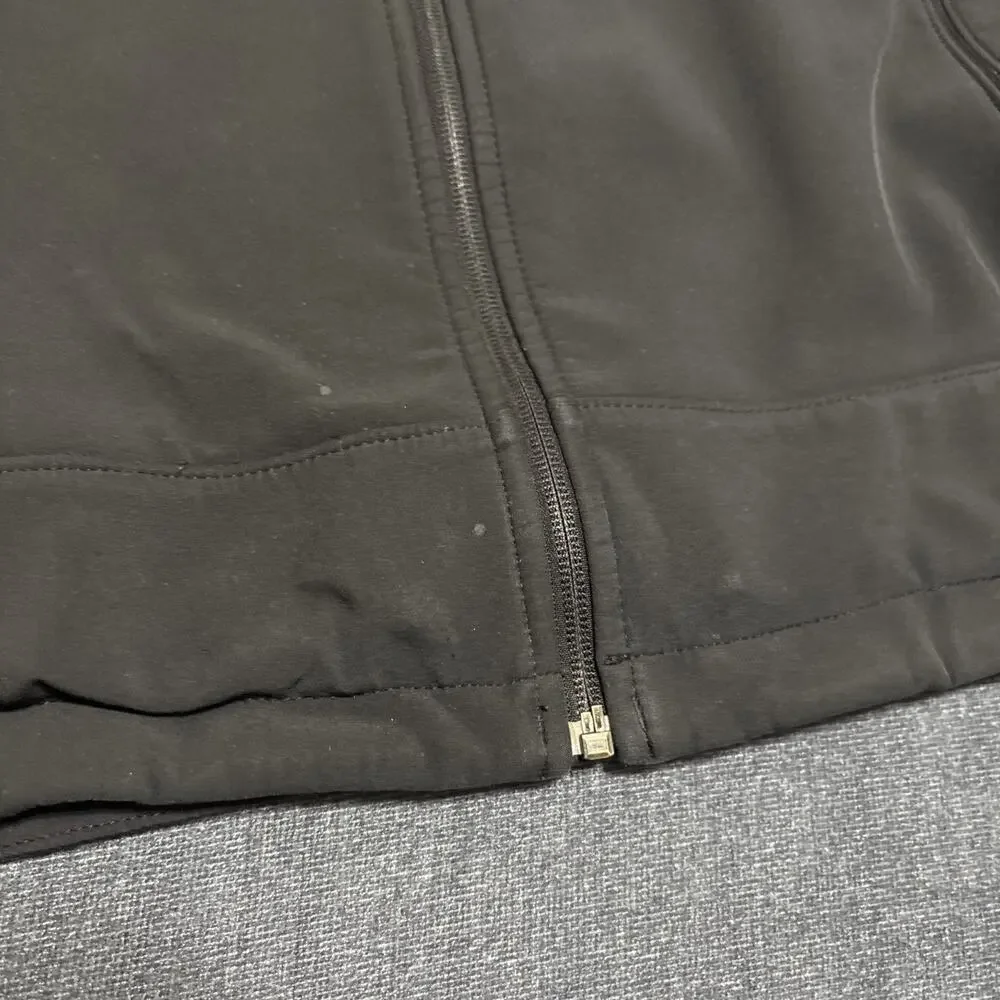 The North Face Black Jacket Mens Size Medium Softshell Fleece Lined Outdoor